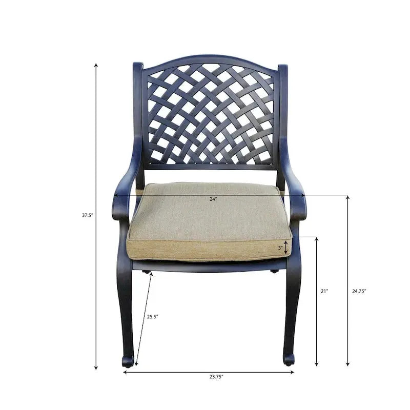 Darlee Nassau 11-Piece Cast Aluminum Outdoor Dining Set With 8 Chairs, 2 Swivel Rocker Chairs And Extendable Table - Ant