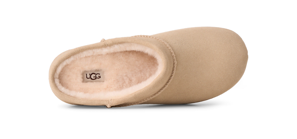 Women's Suede Sheepskin-Lined Clog - Chestnut