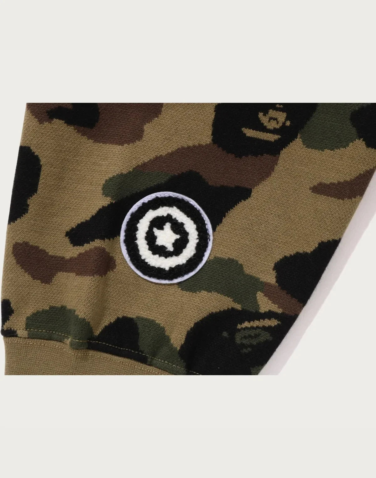 Relaxed Cotton Camo Full-Zip Hoodie - Yellow