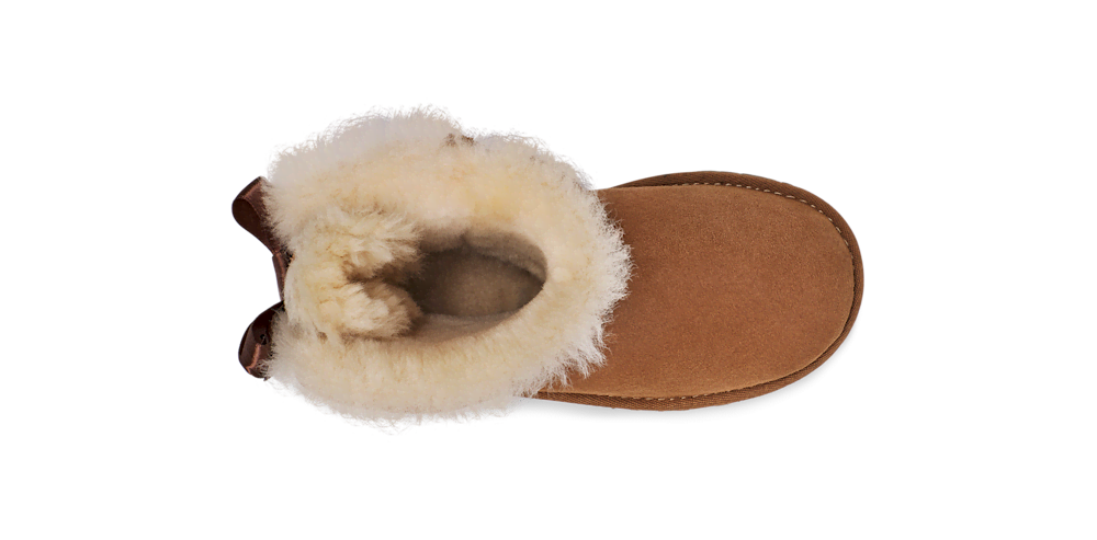 Kids' Sheepskin Bow Boot - Brown