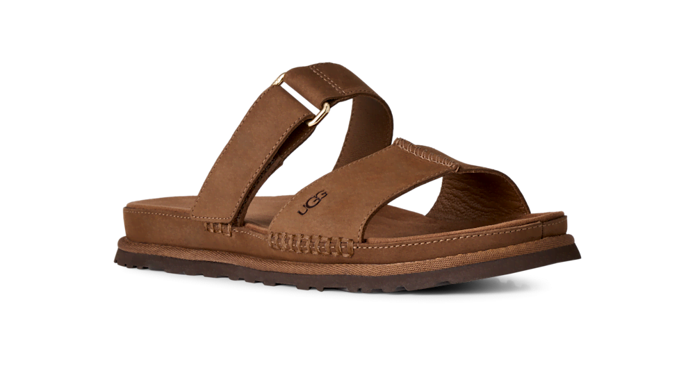 Women's Adjustable Leather Slide Sandal