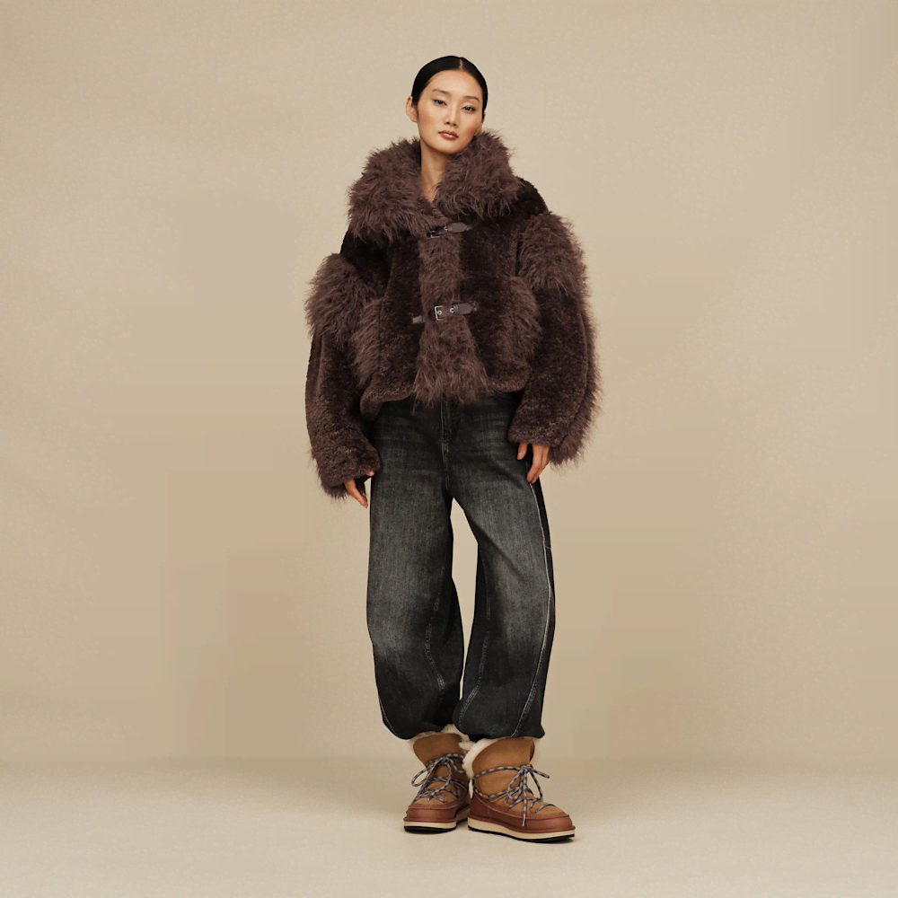 Women's Water-Repellent Sheepskin Winter Boot - Cocoa