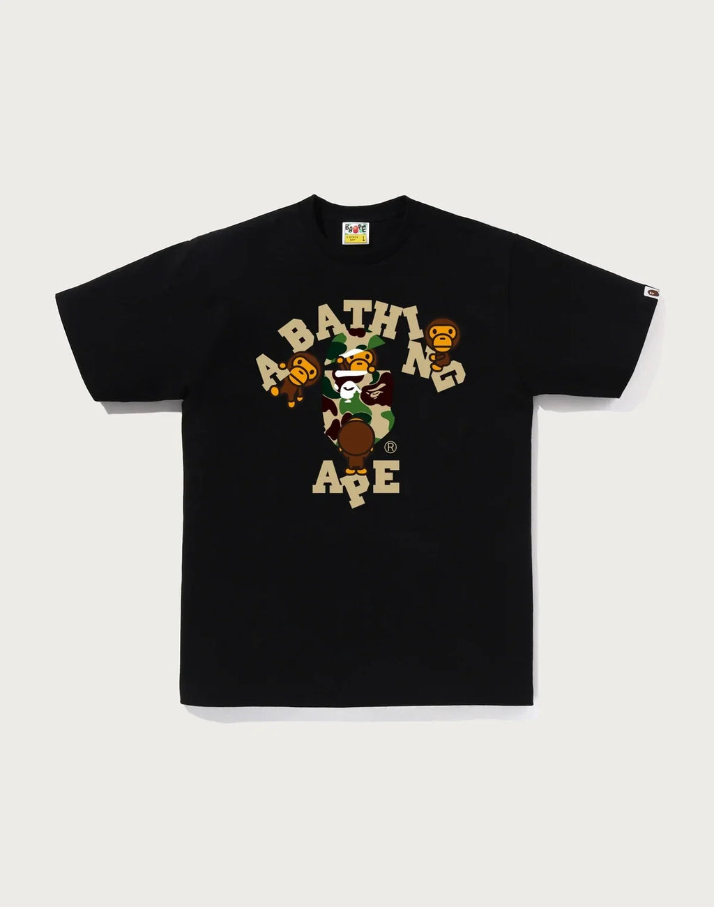 Men's Cotton Camo Character Graphic T-Shirt - Black Blue