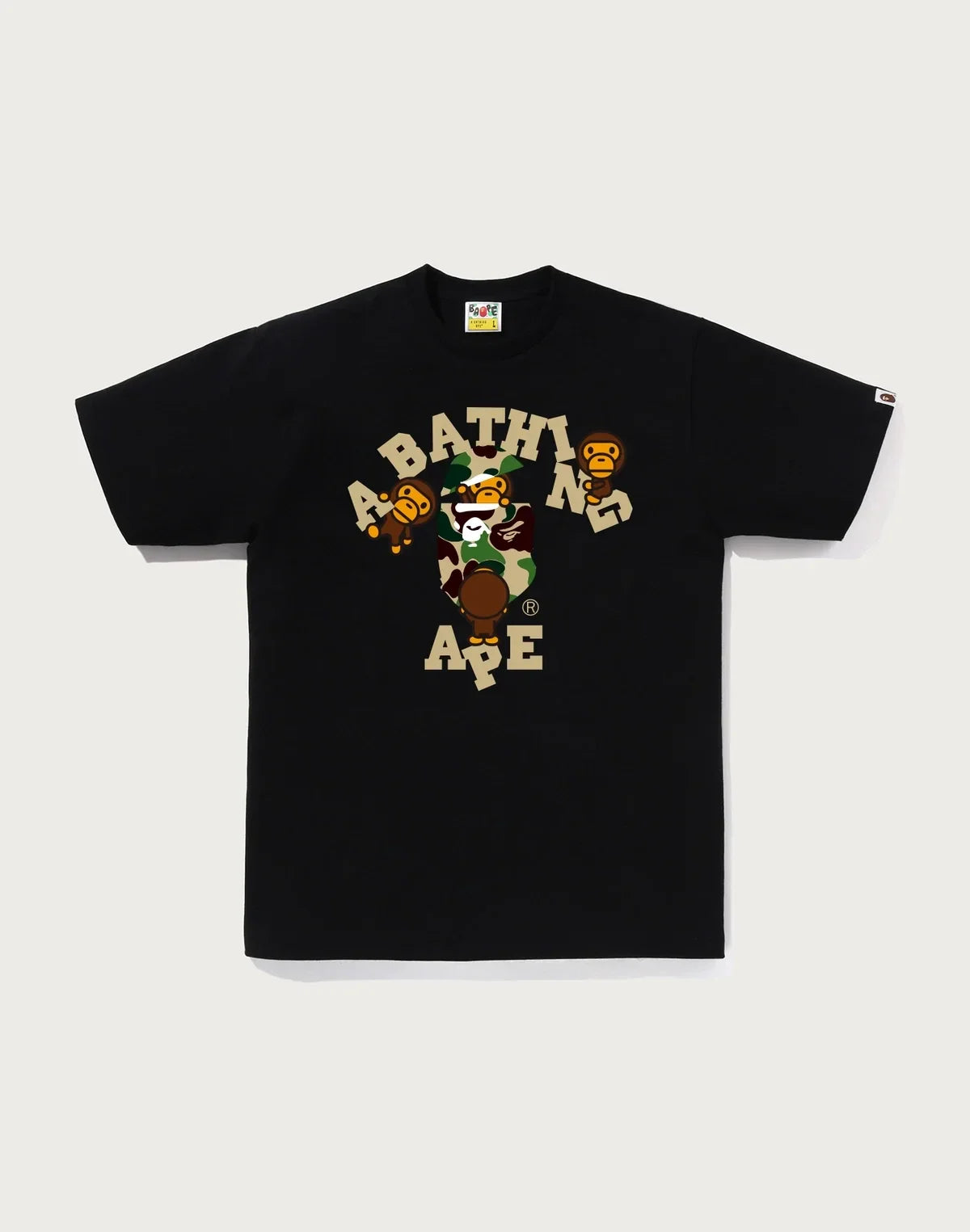 Men's Cotton Camo Character Graphic T-Shirt - Black Blue