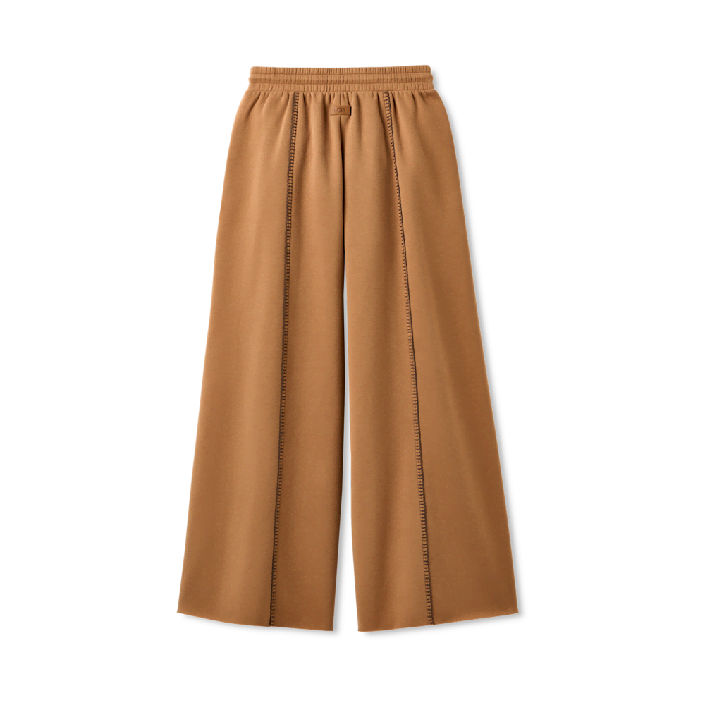 Women's Mid-Rise Extra Wide-Leg Fleece Pants - Green