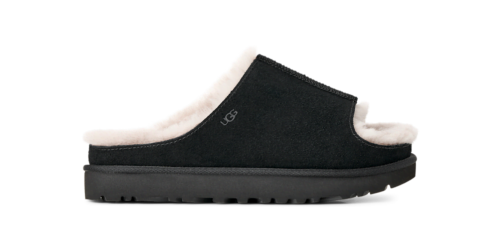 Women's Sheepskin-Lined Suede Slide