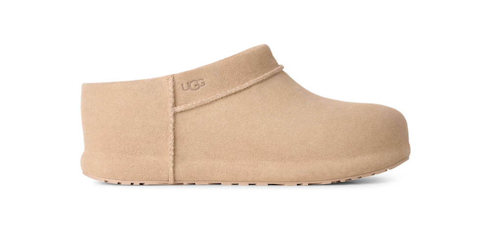 Women's Suede Sheepskin-Lined Clog - Chestnut