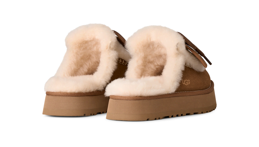 Women's Suede Platform Slipper - Chestnut