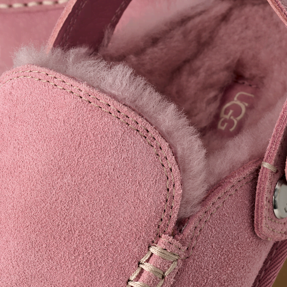 Women's Suede Adjustable-Strap Clog - Dusty Orchid
