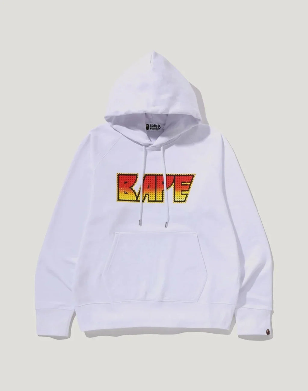 Men's Rhinestone Pullover Hoodie - White
