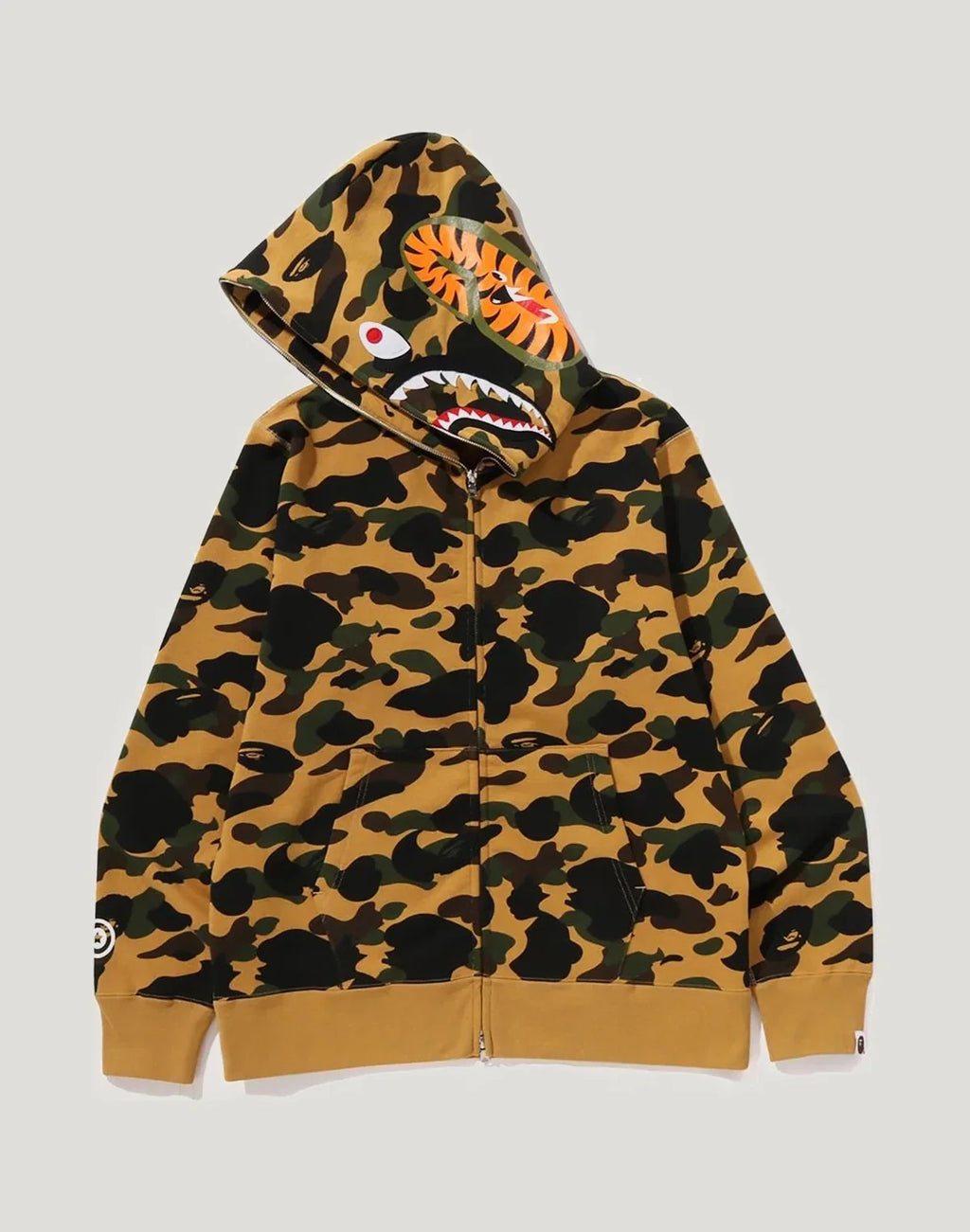 Cotton Camo Full-Zip Hoodie - Yellow