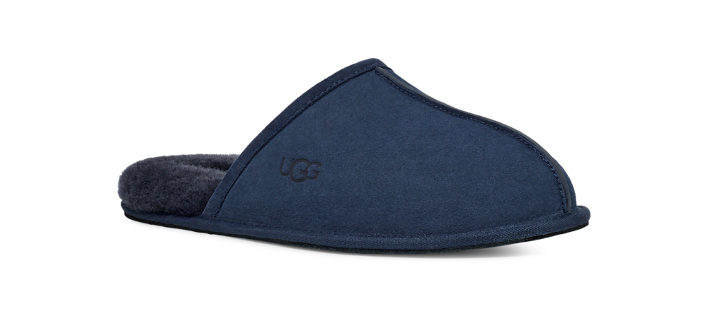 Men's Suede Open-Back Slipper - Brown