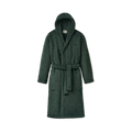Men's Hooded Plush Fleece Robe - Black