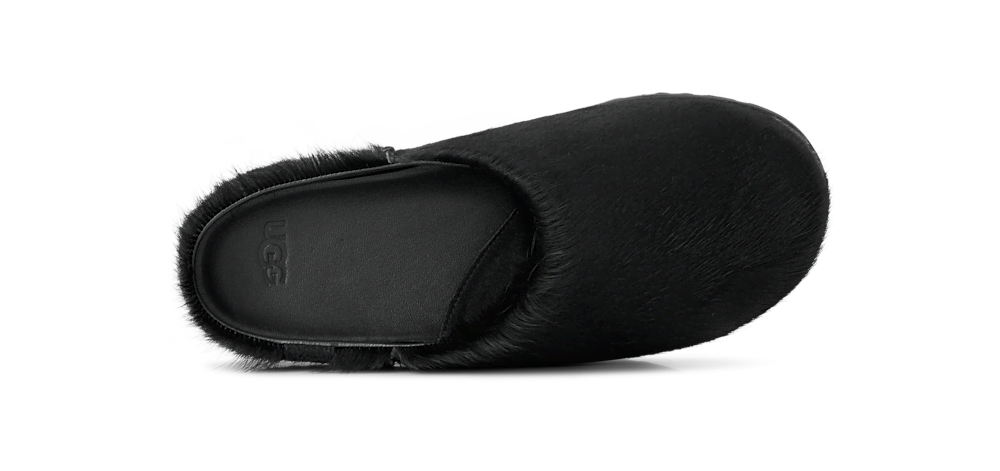 Women's Calf Hair Clog - Black