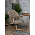 Swivel And Tilt Rolling Caster Chair With Cushioned Seat - Casual Dining Office Or Home Use