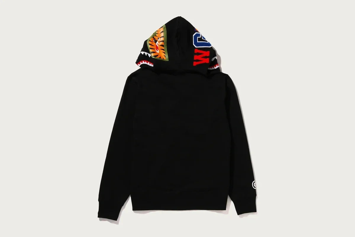 Full-Zip Graphic Hoodie - Black