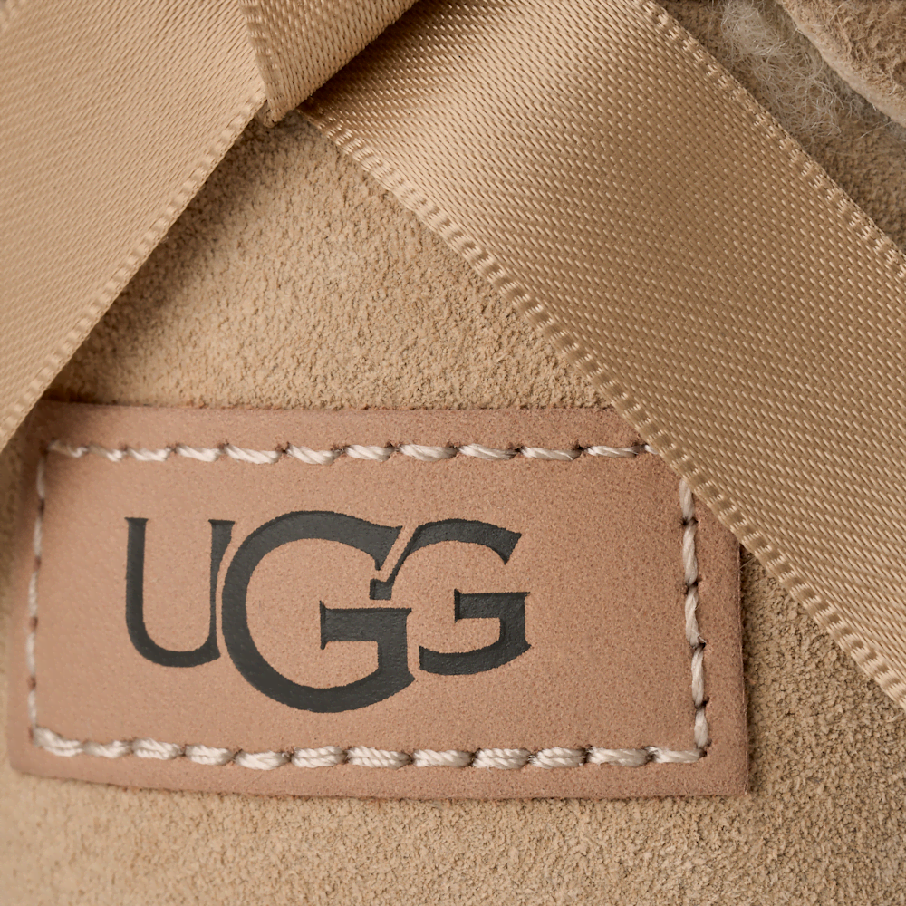 Women's Ultra-Short Suede Bow Boot - Sand
