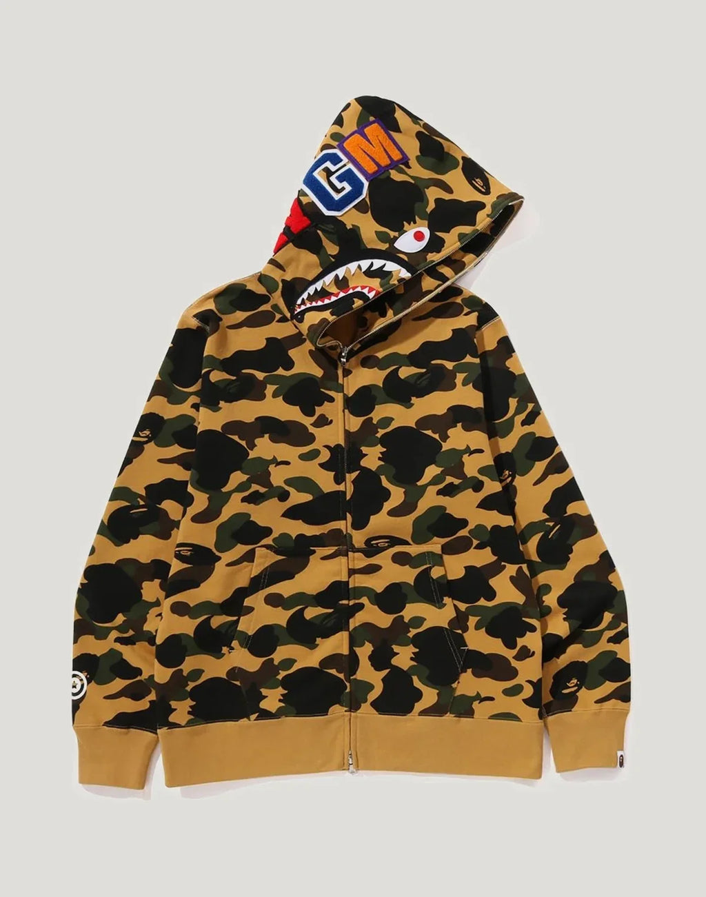 Cotton Camo Full-Zip Hoodie - Yellow