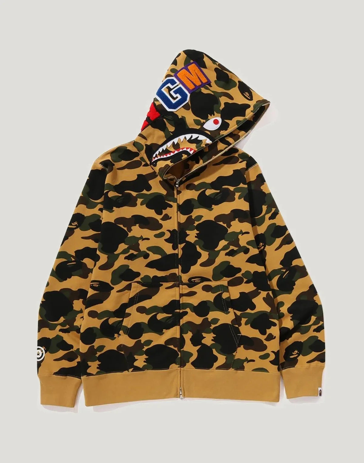 Cotton Camo Full-Zip Hoodie - Yellow