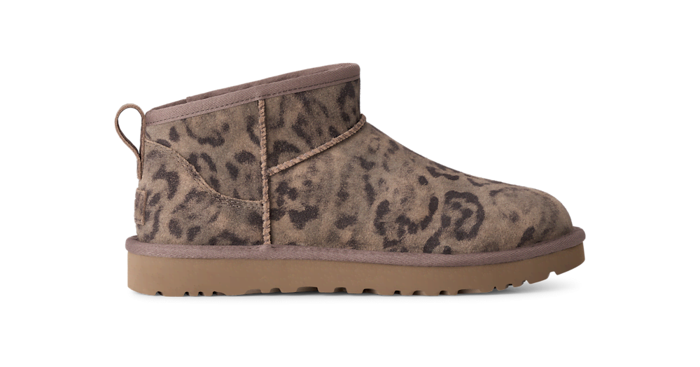 Women's Suede Mini Boot - Cheetah Print