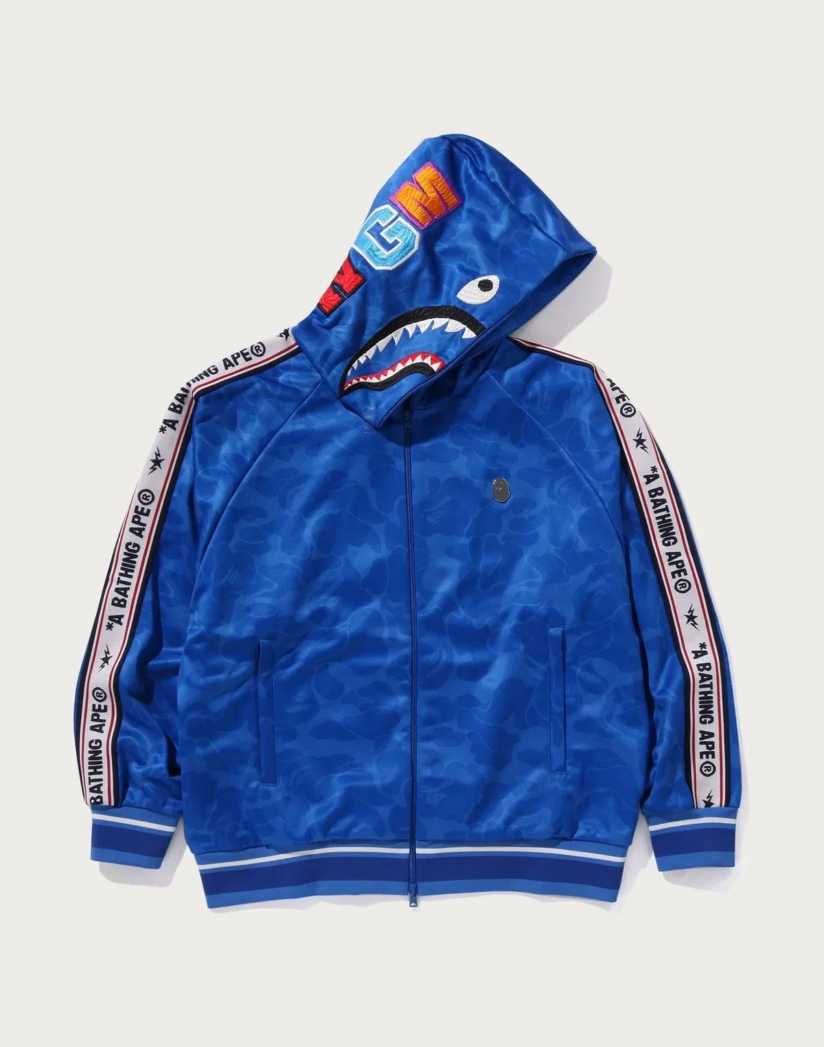 Relaxed Full-Zip Cotton Hoodie - Blue
