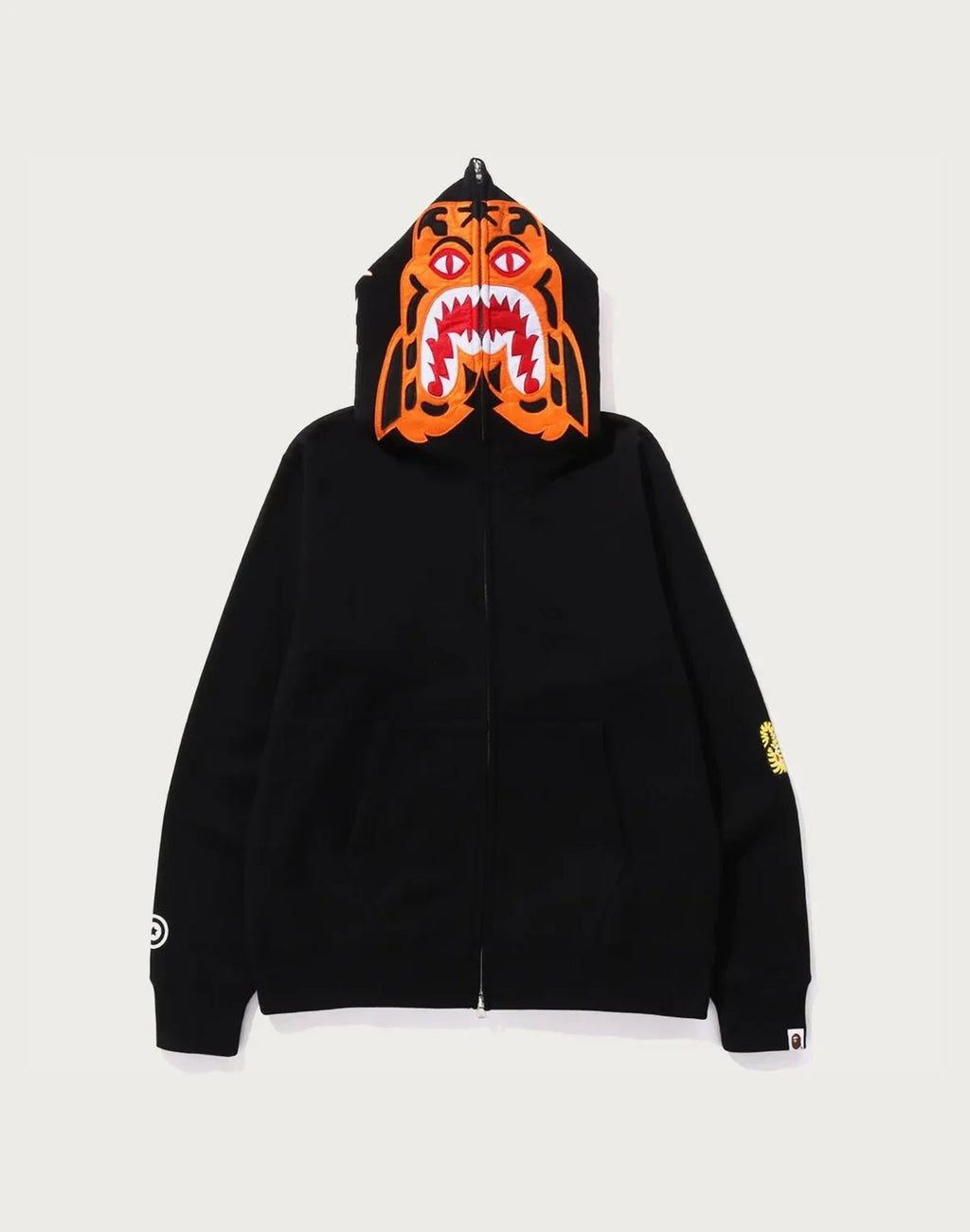 Men's Animal Graphic Full-Zip Hoodie - Black
