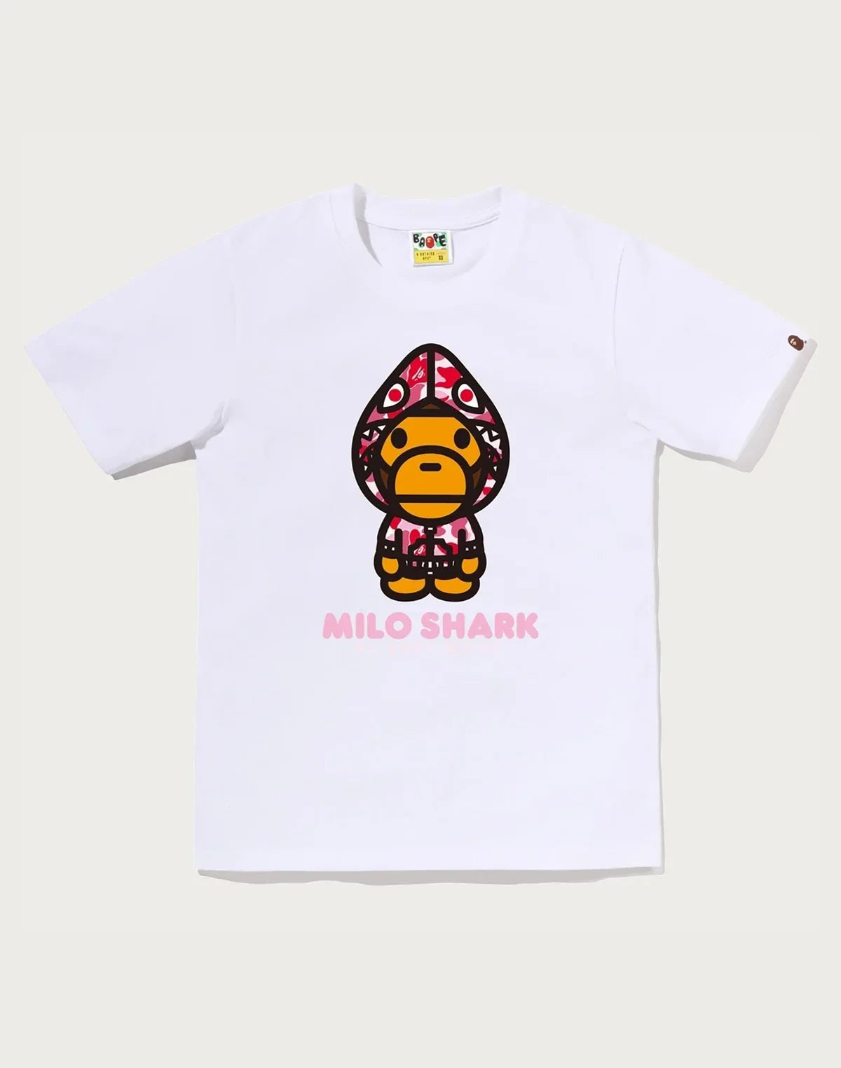 Women's Camo Character Graphic T-Shirt - White Pink