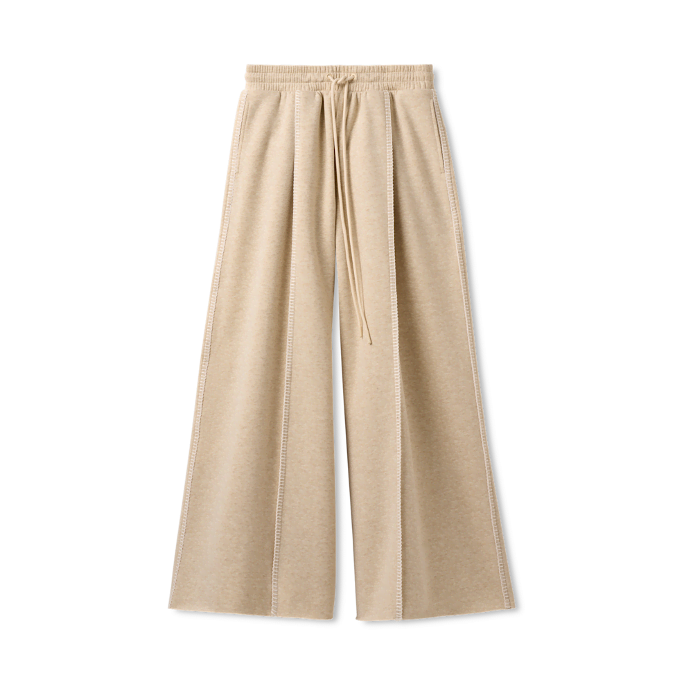 Women's Mid-Rise Extra Wide-Leg Fleece Pants - Green