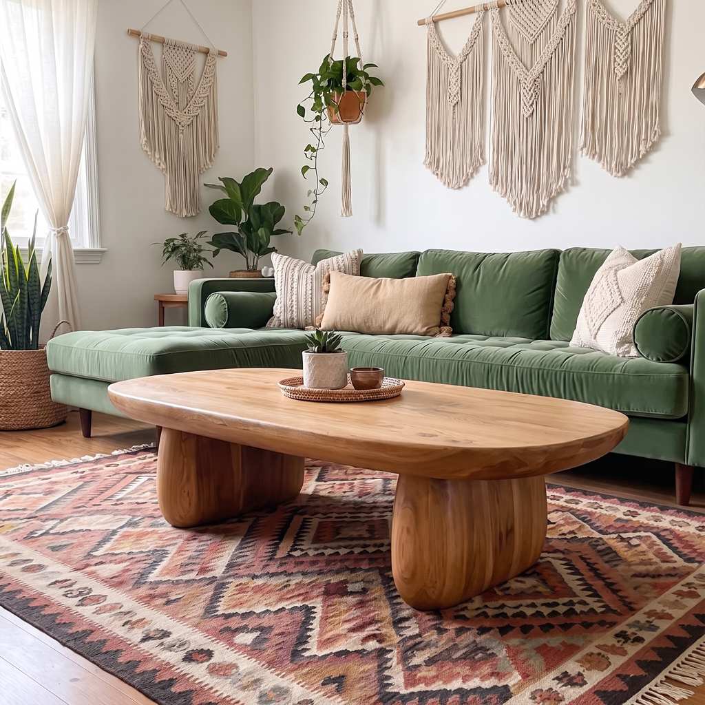 Contemporary Coffee Table With Artistic Column Form For Living Room And Lounge