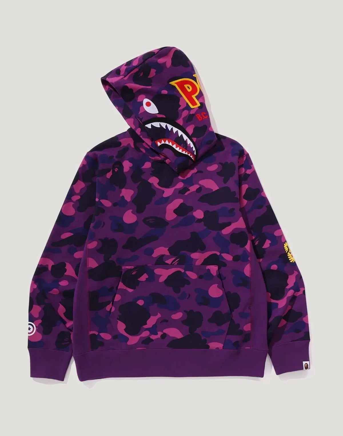 Cotton Camo Pullover Hoodie - Navy