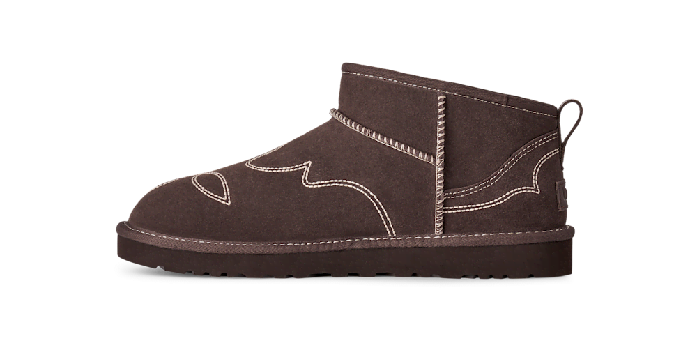 Men's Embroidered Suede Mini Boot