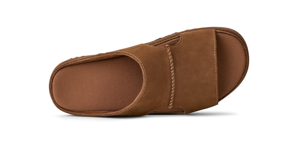 Women's Leather Cutout Platform Slide