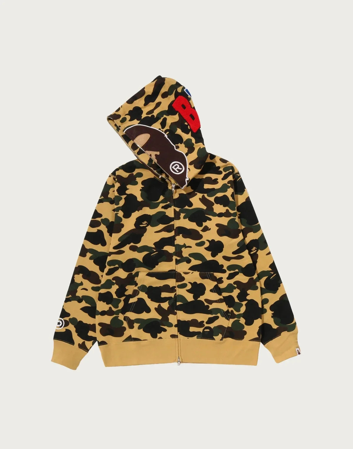 Men's Brushed-Lined Full-Zip Hoodie - Yellow