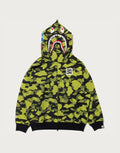 Relaxed Full-Zip Graphic Hoodie - Green