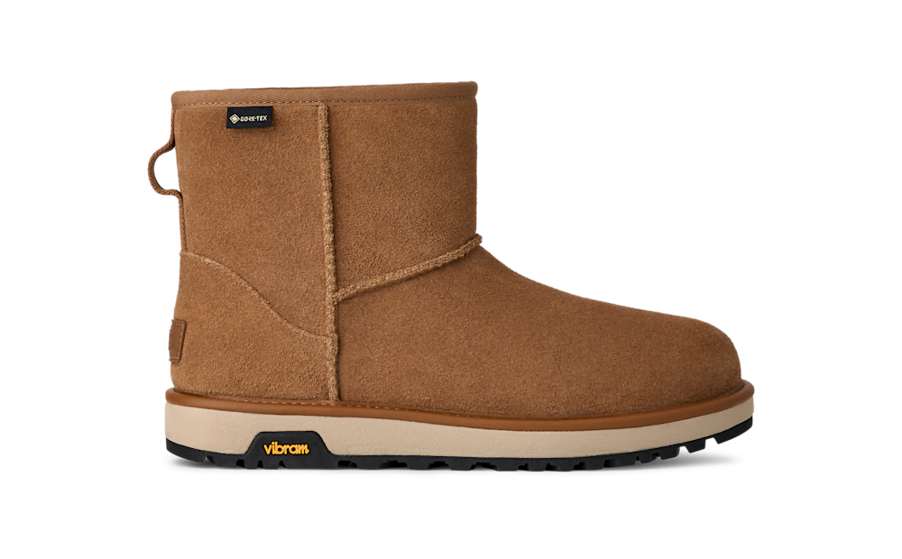Women's Waterproof Suede Mini Winter Boot - Chestnut