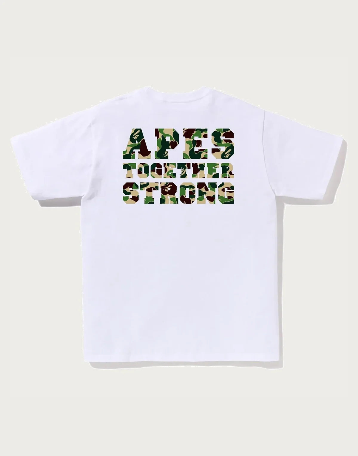 Men's Cotton Camo Graphic T-Shirt - White Blue