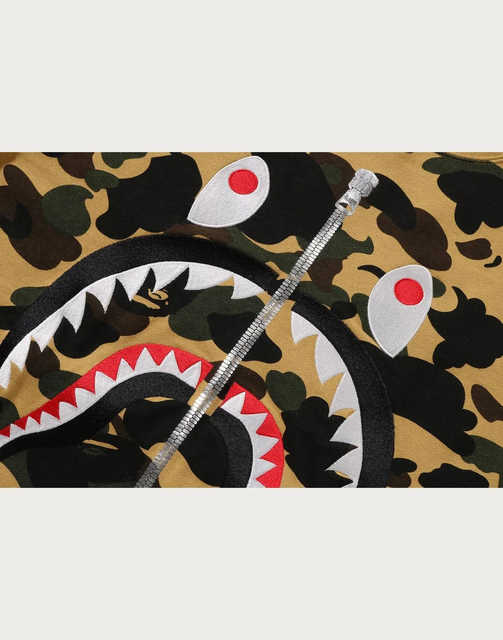 Men's Cotton Camo Graphic Crewneck Sweatshirt - Yellow