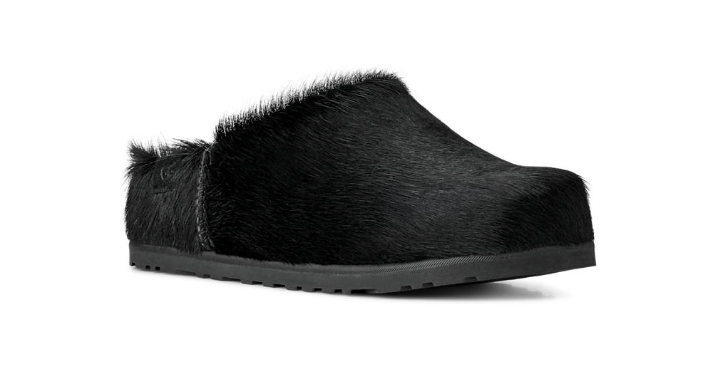 Women's Calf Hair Clog - Black