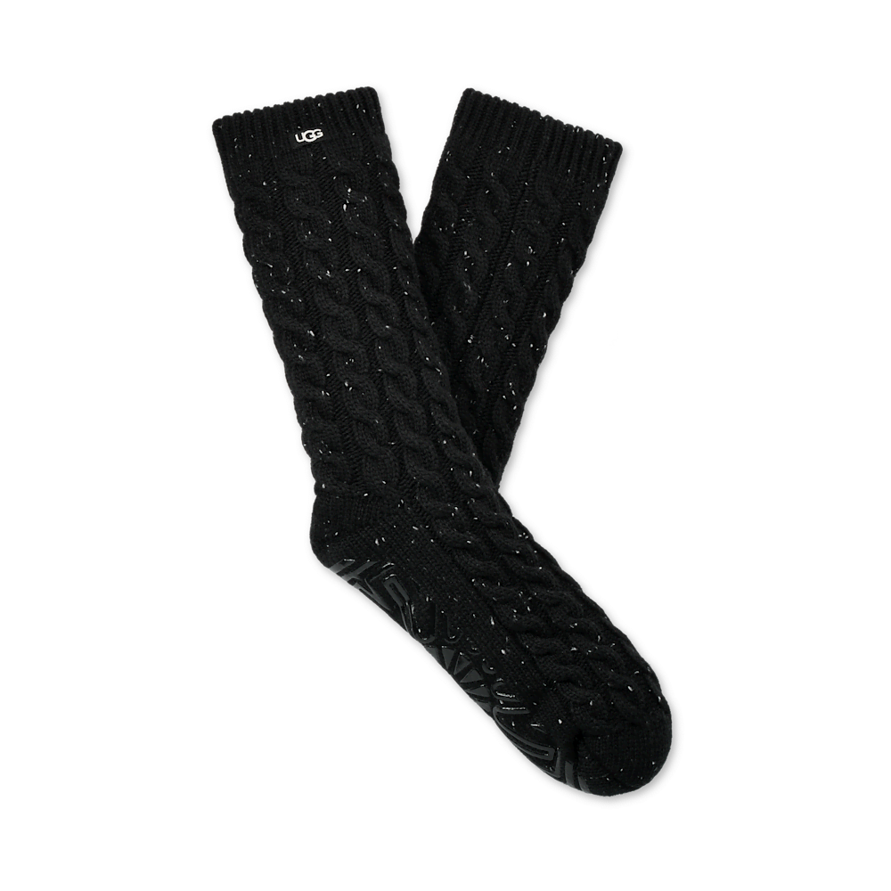Women's Cable Knit Fleece-Lined Crew Socks