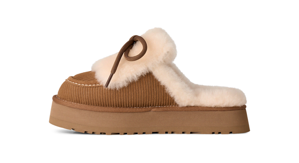 Women's Suede Platform Slipper - Chestnut
