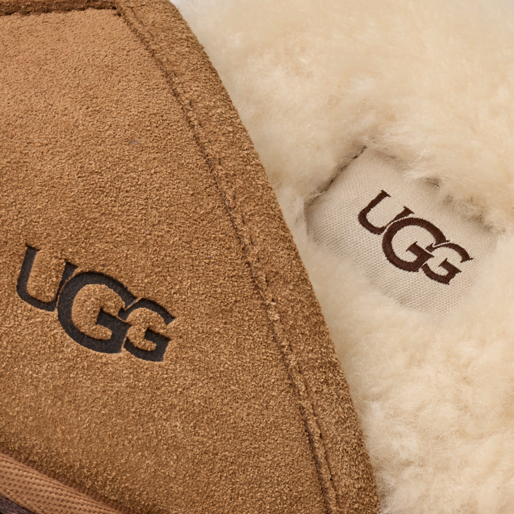 Men's Suede Open-Back Slipper - Brown