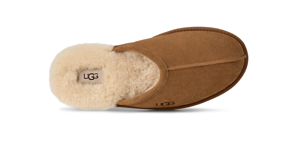 Men's Suede Open-Back Slipper - Brown
