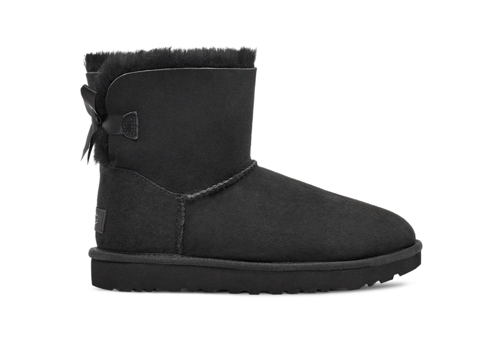 Women's Mini Sheepskin Bow Boot - Moonlight
