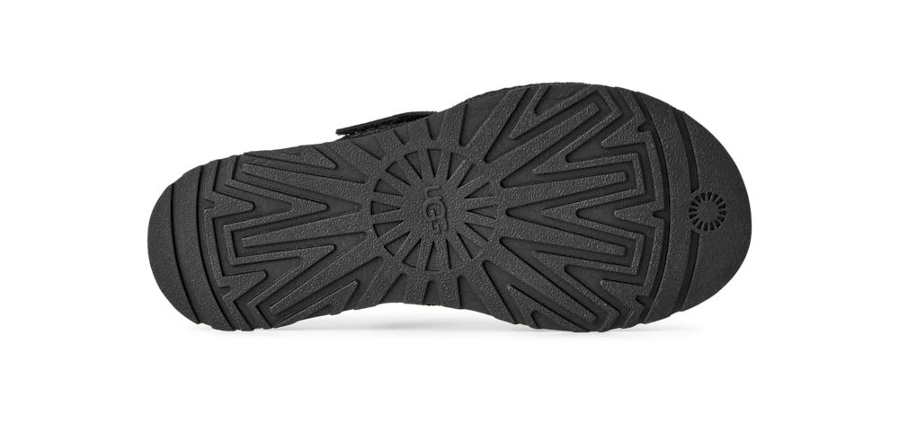Women's Adjustable Suede Slide Sandal - Black
