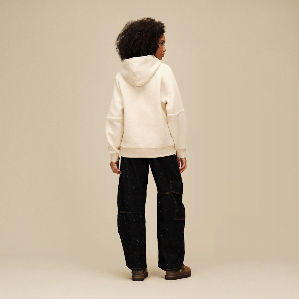 Women's Oversized Fleece Hoodie - Chestnut