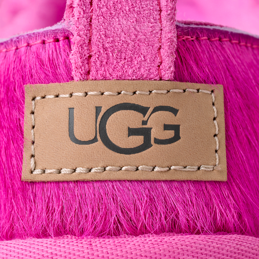 Women's Calf Hair Micro Boot - Bright Fuchsia