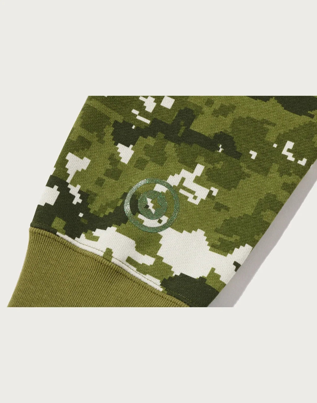 Pixel Camo Full-Zip Graphic Hoodie - Green