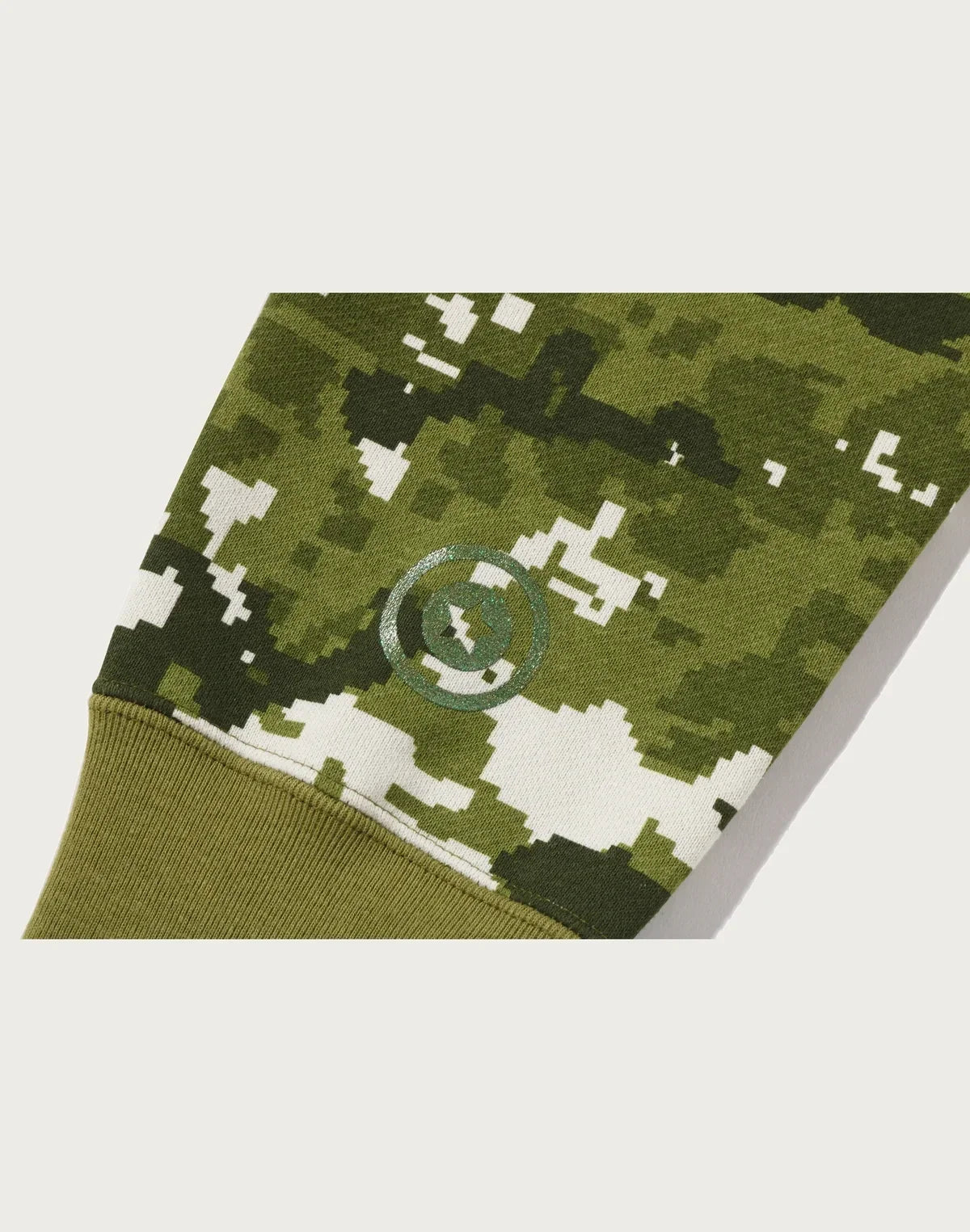 Pixel Camo Full-Zip Graphic Hoodie - Green