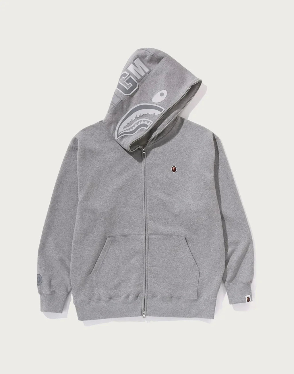 Relaxed Full-Zip Cotton Hoodie - Black