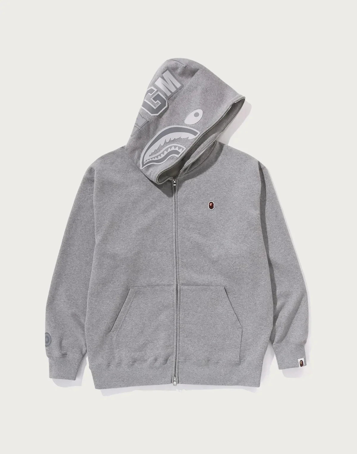 Relaxed Full-Zip Cotton Hoodie - Black